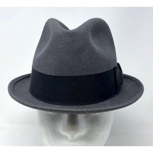 Goorin Bros Royal Gray Hat 100% Wool Fedora Size Medium Brim Made in USA